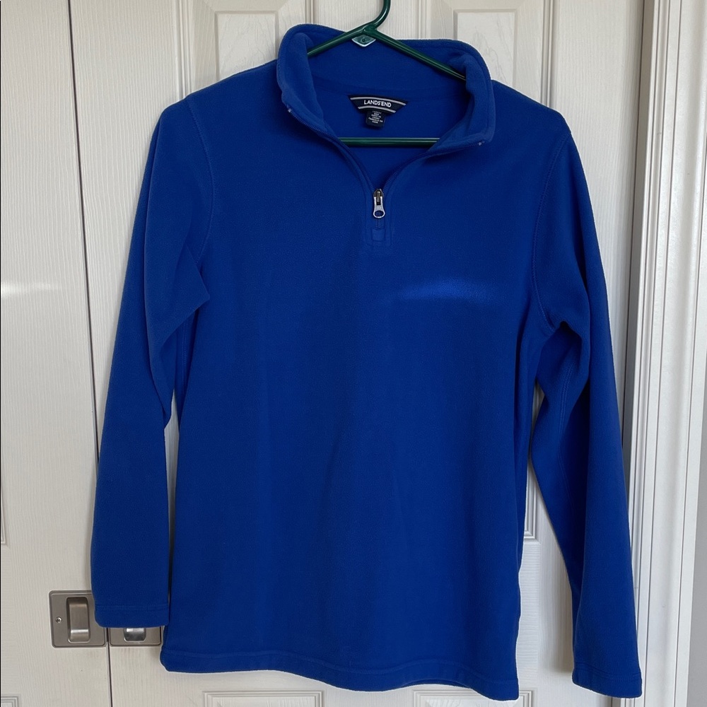Lands' End Royal Blue Fleece Pullover